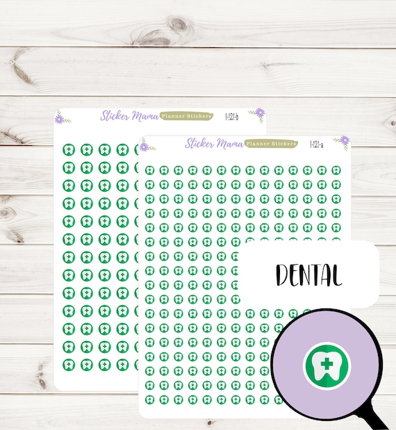I-121 DENTAL PLANNER Stickers || Dental Stickers || Dentist Stickers || Health Care Stickers