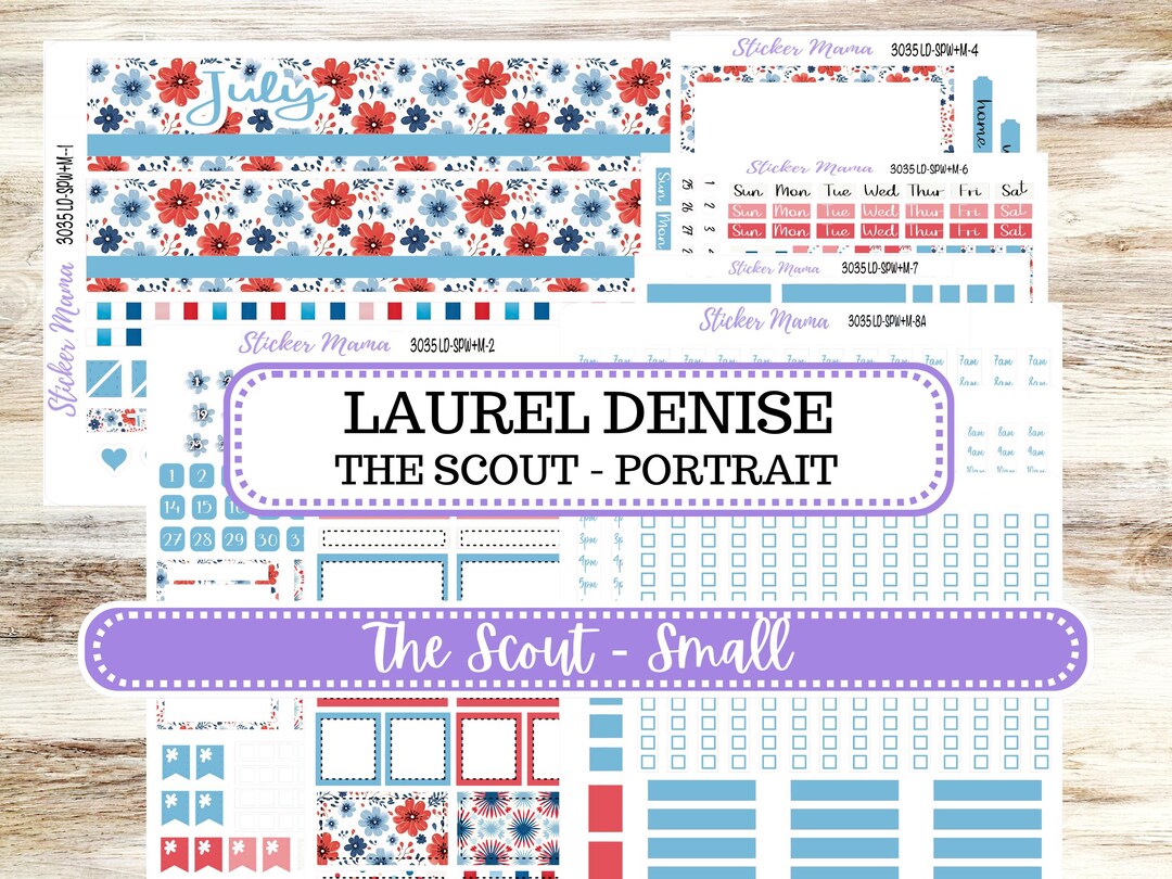 Laurel Denise Small Scout Planner Sticker Kit | Portrait Weekly ...