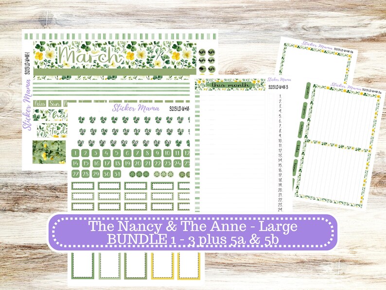 Laurel Denise Large Nancy & Large Anne Planner Sticker Kit | Vertical ...