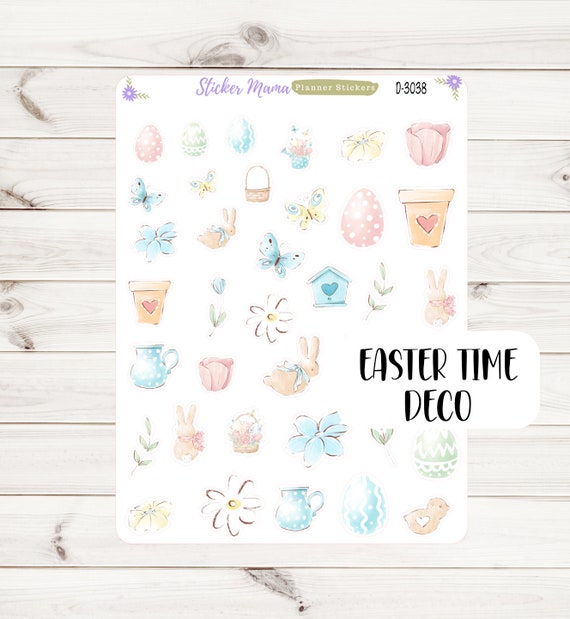 DECO-3038 "Easter Spring Time"  || Easter PLANNER STICKERS || Spring Stickers || Planner Stickers for Winter || Easter Planner Stickers