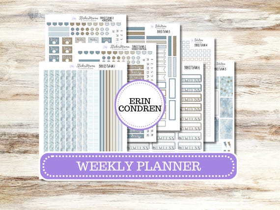 Erin Condren Weekly Planner Kit | WK 3118 Arctic Frost