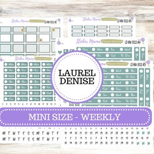 LAUREL DENISE MINI Weekly Planner Kit #3122  || Laurel Denise Kit || Laurel Denise Stickers || Horizontal Vertical || Vintage Bloom