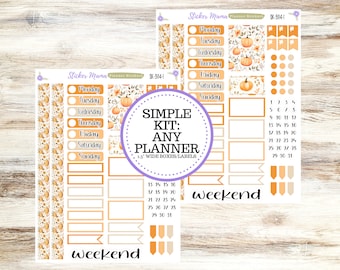 SIMPLE KIT  || #3114 ||   Pumpkin Paradise || Any Kind Planner || Planner Stickers || Planner Stickers