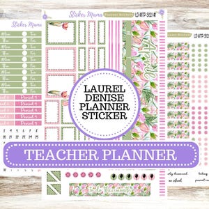 LAUREL DENISE TEACHER Planner Kit #3121 || Easter Petals ||Laurel Denise Kit || Laurel Denise Stickers || Laurel Denise Horizontal Vertical