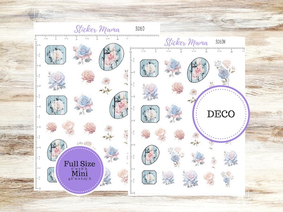 Deco Planner Sticker Sheet | 3216 Chic Roses