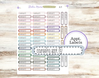 AL-111 || COUNSELING APPOINTMENT Labels || Planner Stickers || Labels Sticker || Counseling Appointment Stickers