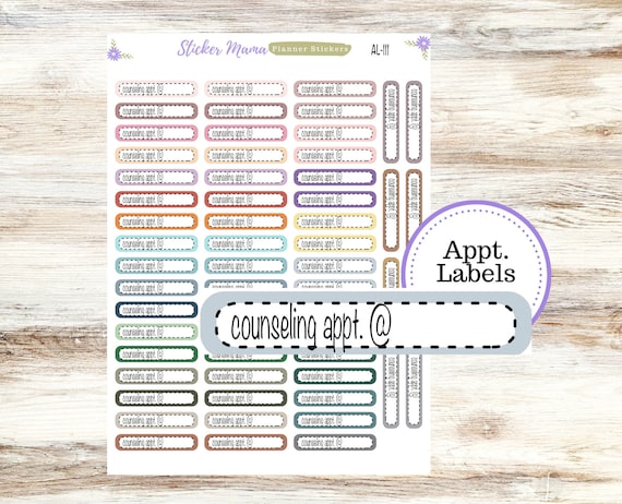 AL-111 || COUNSELING APPOINTMENT Labels || Planner Stickers || Labels Sticker || Counseling Appointment Stickers
