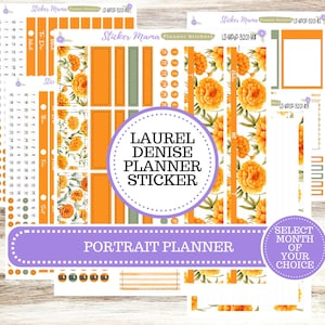 LAUREL DENISE PORTRAIT Planner Kit #3201 || Fall Colors || Laurel Denise Kit || Laurel Denise Stickers ||  || Floral ld