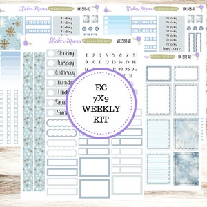 ERIN CONDREN WK-3118 || Arktischer Frost || Wochenplaner Kit || Erin Condren || Stundenplaner Kit || Vertikales Planer-Kit