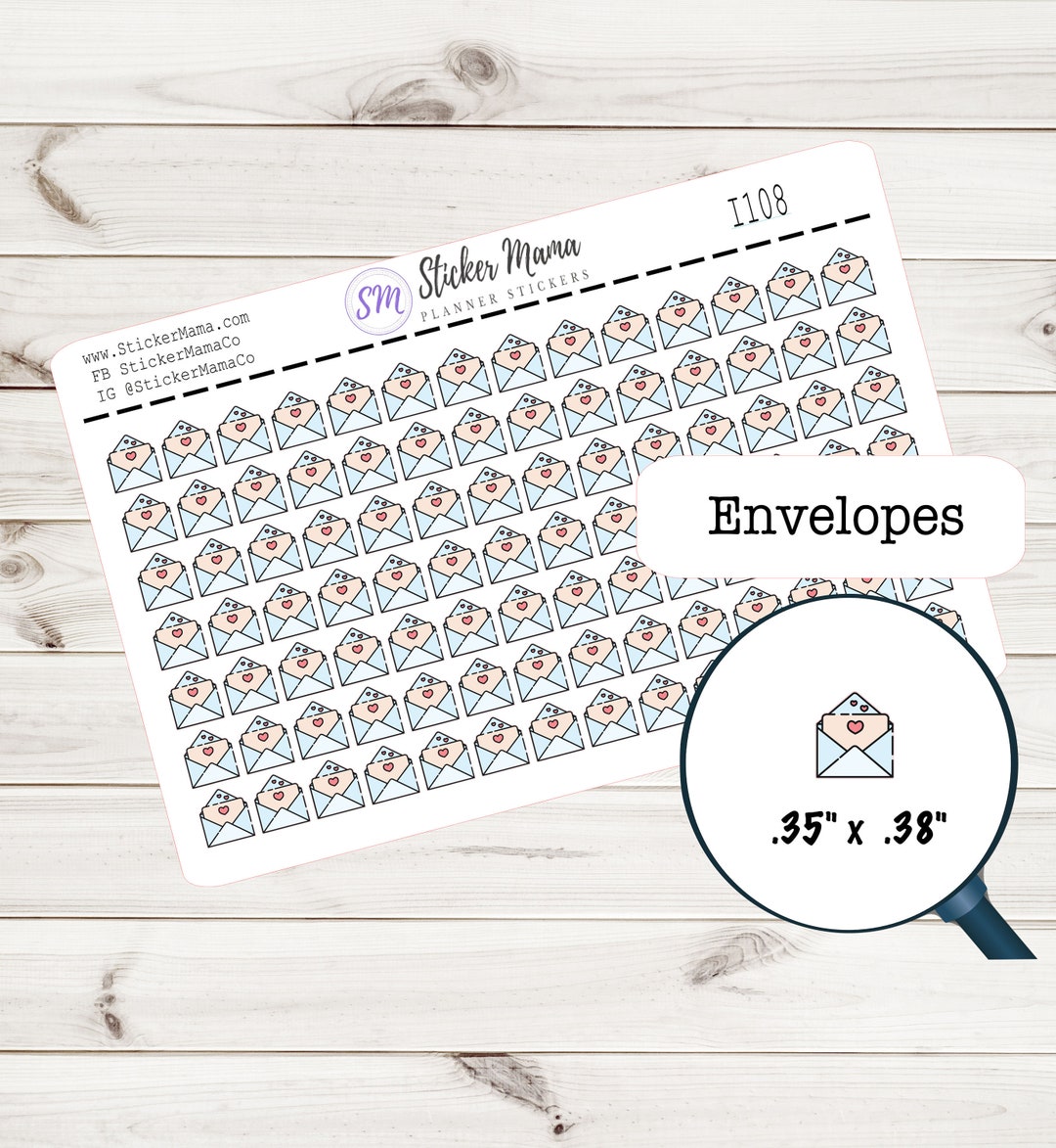 ENVELOPE PLANNER STICKERS I108 Envelope Stickers Mail Stickers Planner –  StickerMama