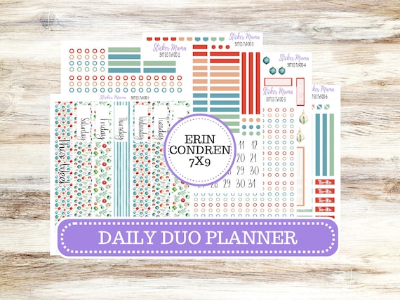 ERIN CONDREN Daily Duo Planner Kit DD-3117 || December  || Daily Duo Planner Sticker Kit || Erin Condren ||