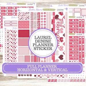 LAUREL DENISE PLANNER Kit #3119 || Laurel Denise Kit || Laurel Denise Stickers || Laurel Denise Horizontal Vertical || Febraury