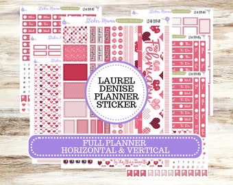 LAUREL DENISE PLANNER Kit #3119 || Laurel Denise Kit || Laurel Denise Stickers || Laurel Denise Horizontal Vertical || Febraury