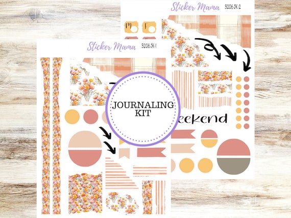 Journal Planner Sticker Kit  | Falling Colors #3206