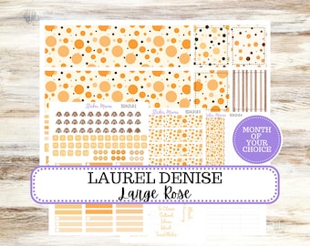 Laurel Denise Large Rose Planner Sticker Kit | #3224 Fall Polka Dots | 8-26 | Choose your own month