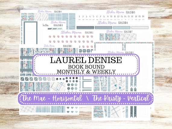 Laurel Denise Mae and Kristy Planner Sticker Kit | Book-Bound | BookBound | June Chic Roses #3216 | 3-26