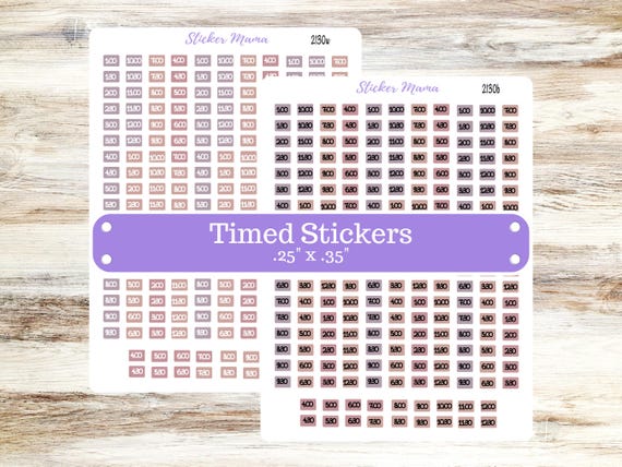 Timed Planner Stickers | Time Stickers |