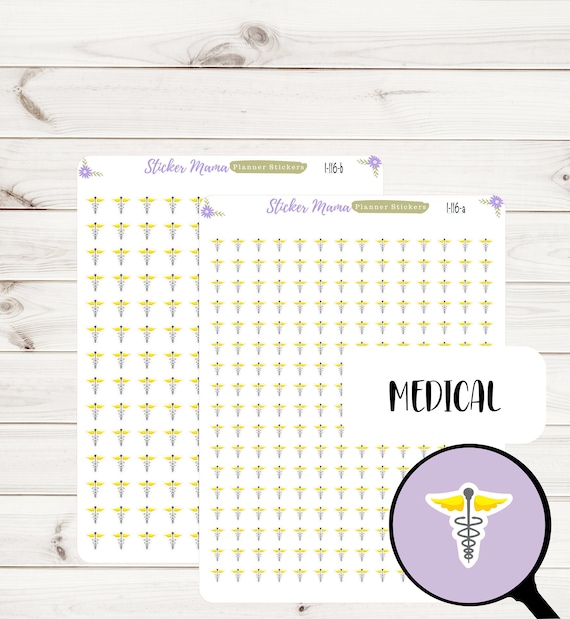 I-116 MEDICAL PLANNER Stickers || Sugar Stickers || Blood Sugar Stickers || Health Care Stickers