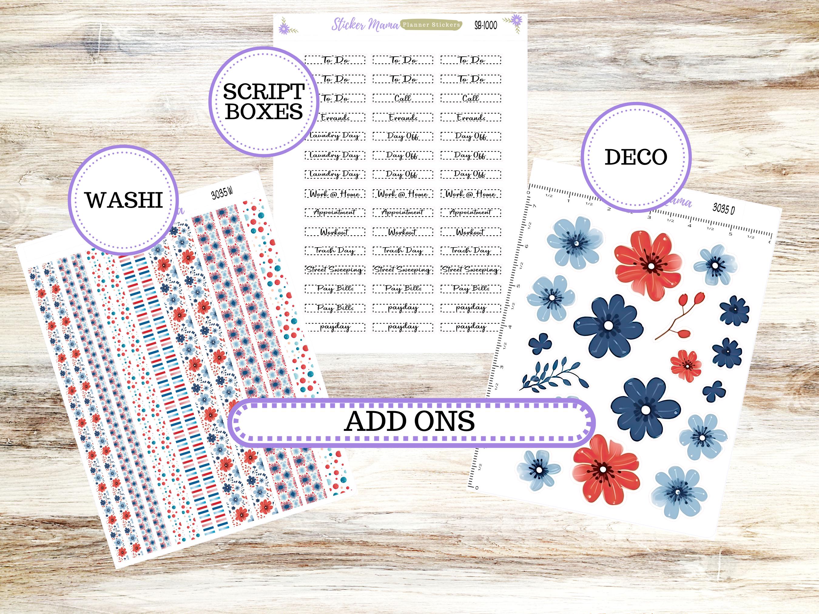 Laurel Denise Large Rose Planner Sticker Kit | 4-COLUMN (formerly ...