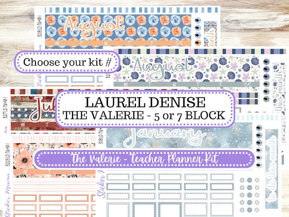 Laurel Denise Valerie Planner Stickers | Choose your kit # |