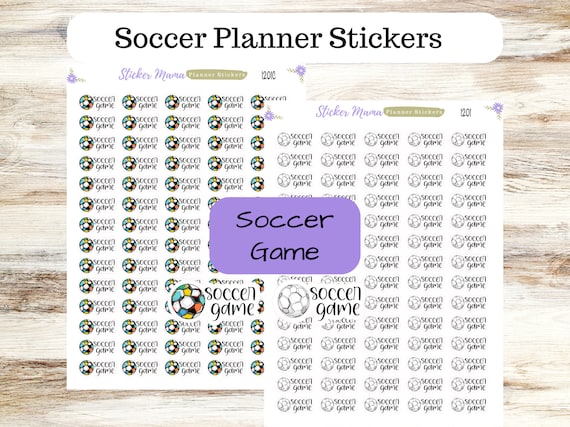 SS-1201 SOCCER GAME Stickers || Soccer Planner Stickers || Soccer Sports Stickers || Soccer Games || Soccer Practice