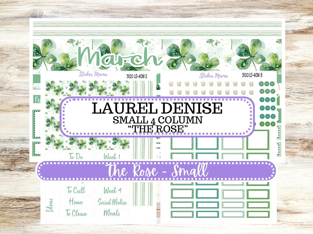 Laurel Denise Small Rose Planner Sticker Kit | 4 Column Mini (formerly ...