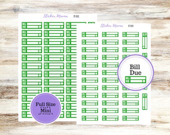 BILL PAY STICKERS - St-1002 St-1003 || Bill Stickers || Bill Reminder