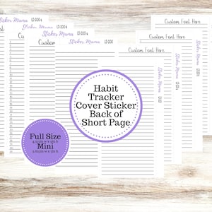 LAUREL DENISE PLANNER - Customizable Habit Tracker Cover Sticker