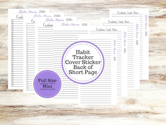 Laurel Denise Anne and Nancy - Customizable Habit Tracker Cover Sticker