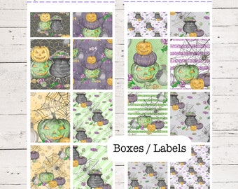 FB-3049 - FULL BOX Stickers - Halloween - Planner Stickers - Full Box for Planners