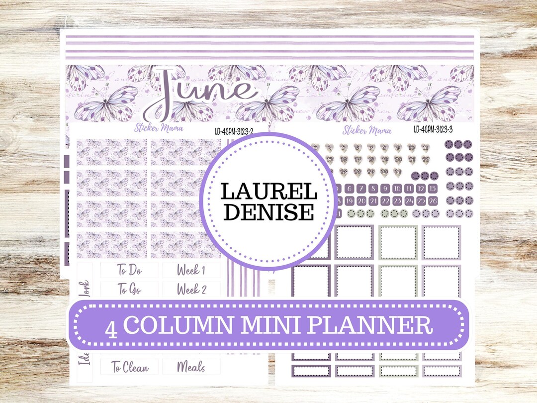 LAUREL DENISE 4 COLUMN Mini (formerly the Project Mini) Size Planner ...