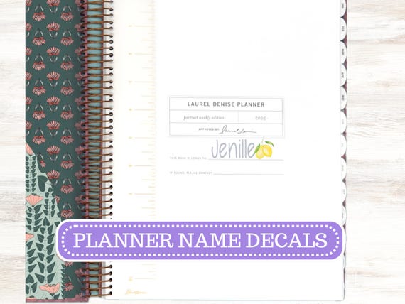 PLANNER NAME DECAL || .75" x 2.25" || Planner Custom Name Stickers || Custom Planner Decal || Erin Condren Label || Laurel Denise Label