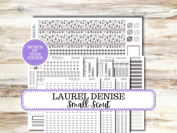 Laurel Denise Small Scout Planner Sticker Kit 3225 | Sleek Season | Month of Choice | 9-26