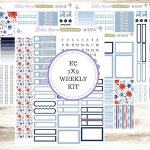 ERIN CONDREN WK-3035 - American Dream Kit || Wochenplaner Kit || Erin Condren || Stundenplaner Kit || Vertikales Planer-Kit
