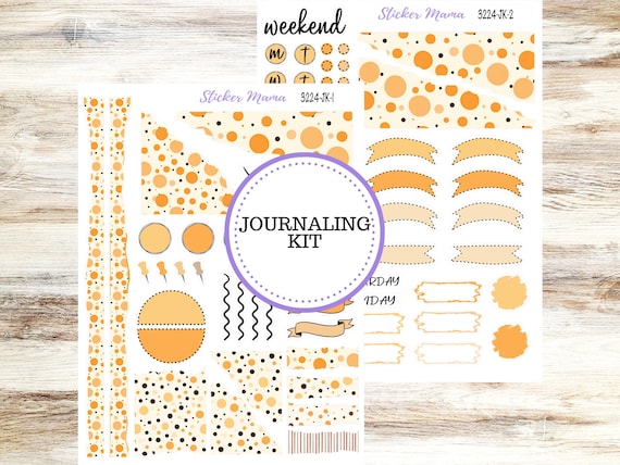 Journal Planner Sticker Kit | 3224 Fall Polka Dots | Redesigned 9-26