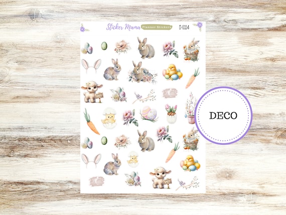DECO-1024 || Easter Deco   || PLANNER STICKERS || Spring Stickers ||