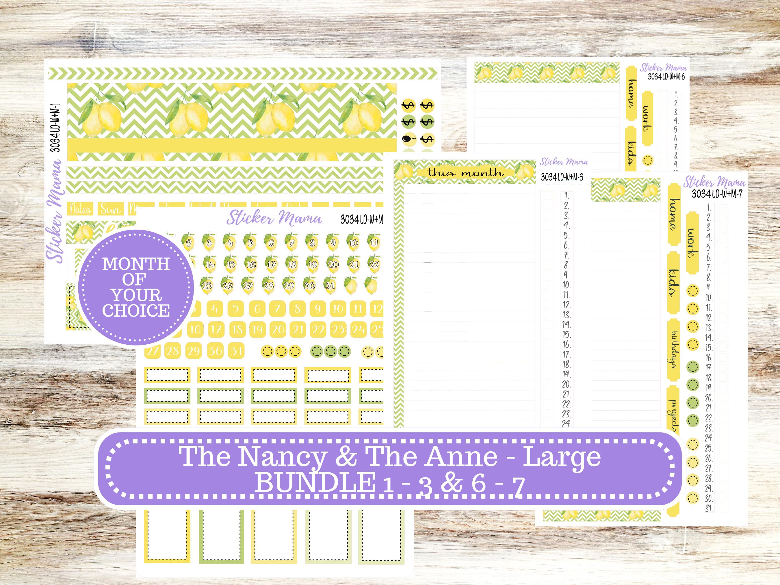 Laurel Denise Large Nancy & Large Anne Planner Sticker Kit | Month of ...