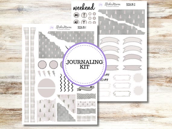 Journaling Kit 3226 |  Muted Frost  | Journal Planner Stickers | Redesigned 10-26