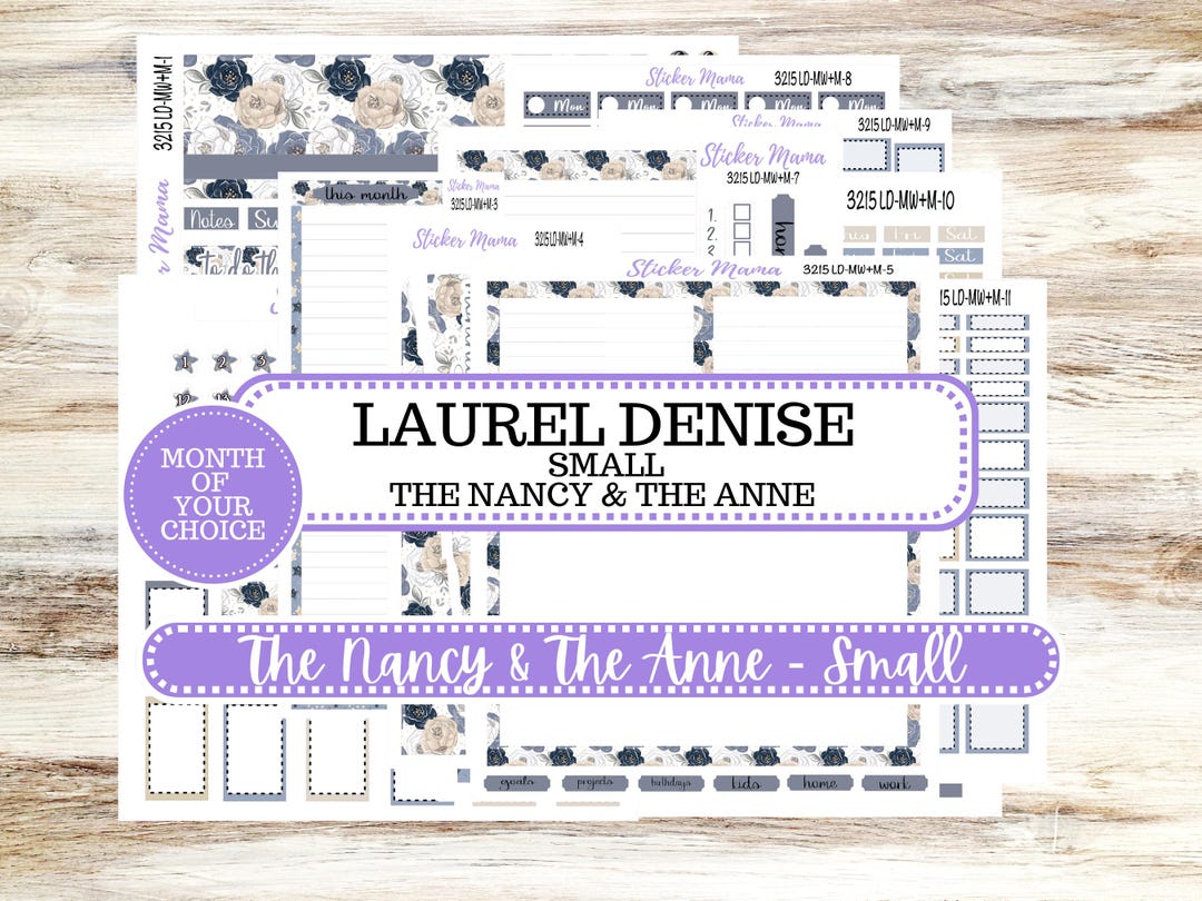 Laurel Denise Small Anne and Nancy Planner Sticker Kit | Small Week ...