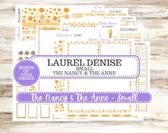 Laurel Denise Small Anne and Nancy Planner Sticker Kit | Small Week + Month | Choose your own Month 3224 Fall Polka Dots | 8-26