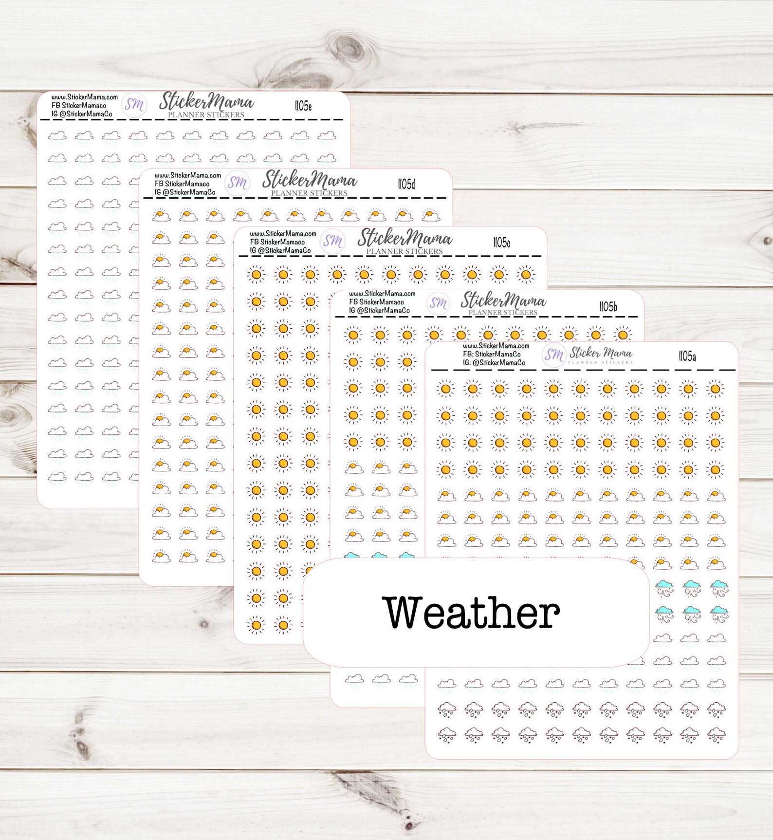 I105 - WEATHER STICKERS - Weather Planner Stickers - for Planner - Etsy