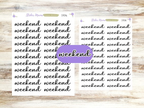WEEKEND STICKERS || S-9104 ||