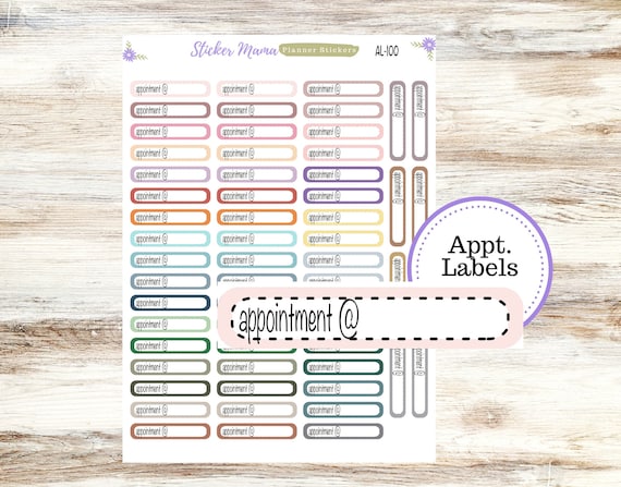 AL-100 || APPOINTMENT Labels || Planner Stickers || Labels Sticker || Appointment Stickers