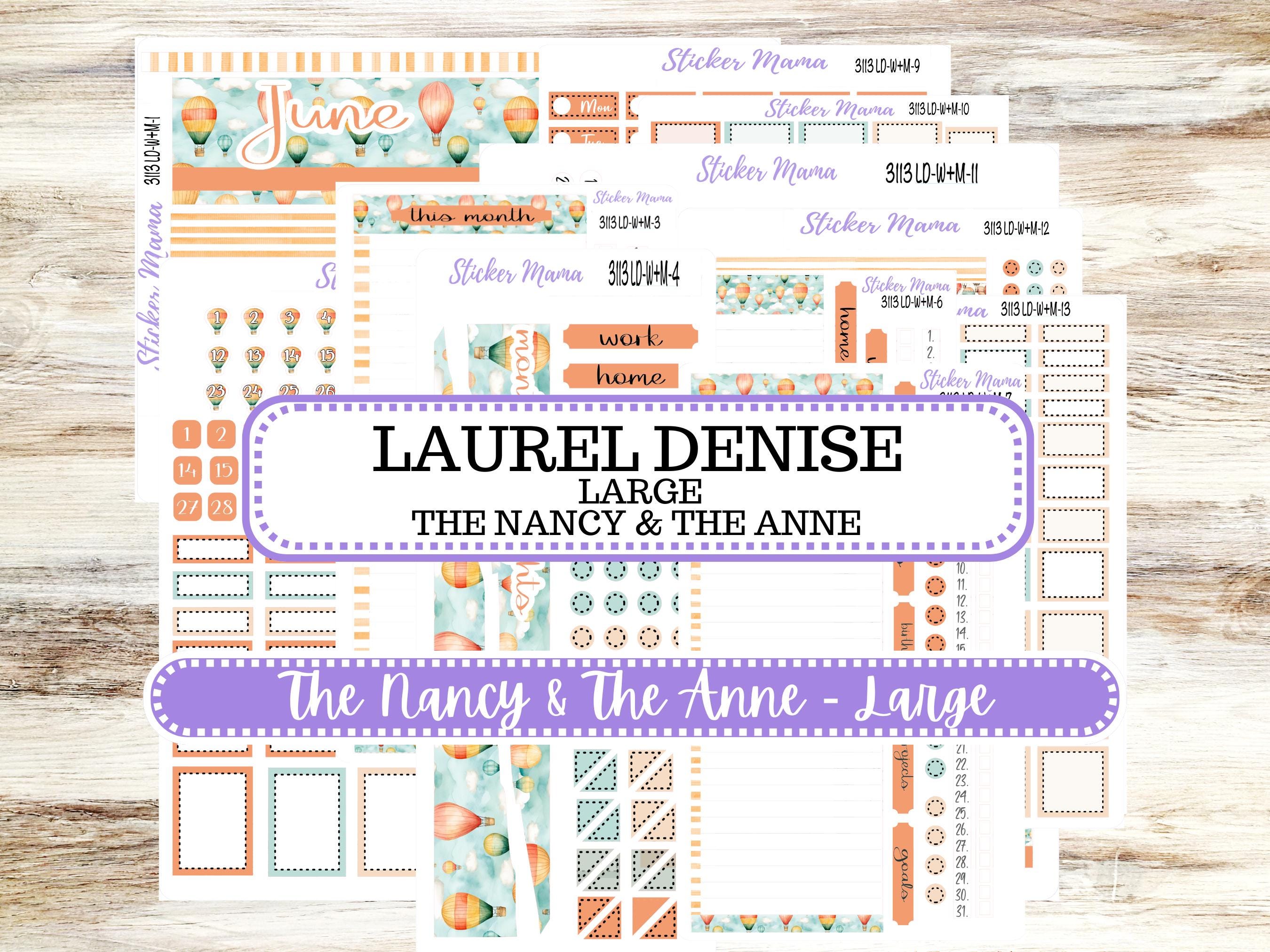 Laurel Denise Large Nancy & Large Anne Planner Sticker Kit | Vertical ...
