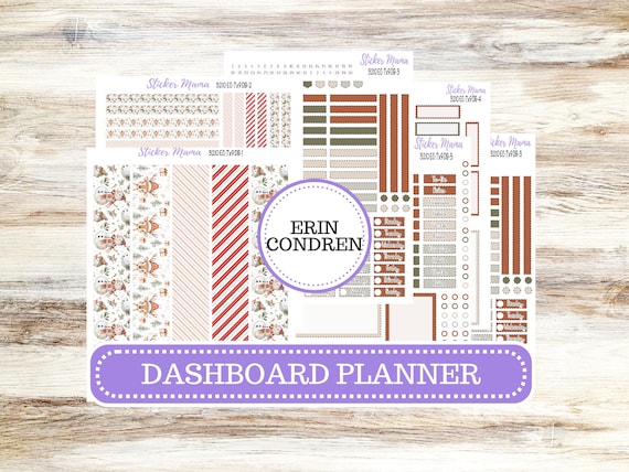 Erin Condren Dashboard Planner Kit 3210 | December Frosty Friends | 9-26