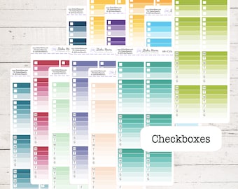 WK-101 - CHECKBOX STICKERS - Planner Stickers - Checkboxes for Planners