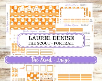 Laurel Denise Large Scout Planner Sticker Kit | Portrait Weekly + Monthly | October Cozy Ghost 3222 | 7-26