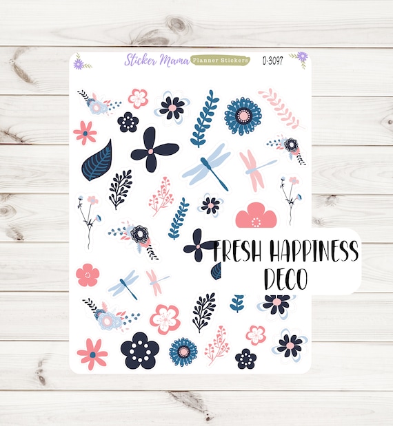 DECO-3097 "Fresh Happiness"  || May PLANNER STICKERS || May Stickers || Planner Stickers for Winter || Easter Planner Stickers