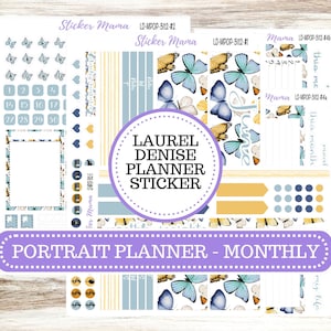 LAUREL DENISE Monthly PORTRAIT || Planner Kit #3112 || Butterfly Bliss || Laurel Denise Kit || Laurel Denise Stickers ||  ld