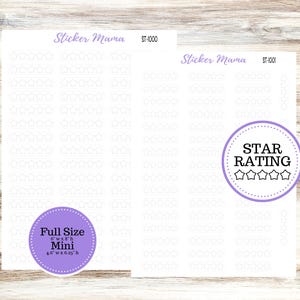 STAR RATING STICKERS - St-1000  ||  Book Rating Sticker || Movie Rating Sticker || Food Rating Sticker